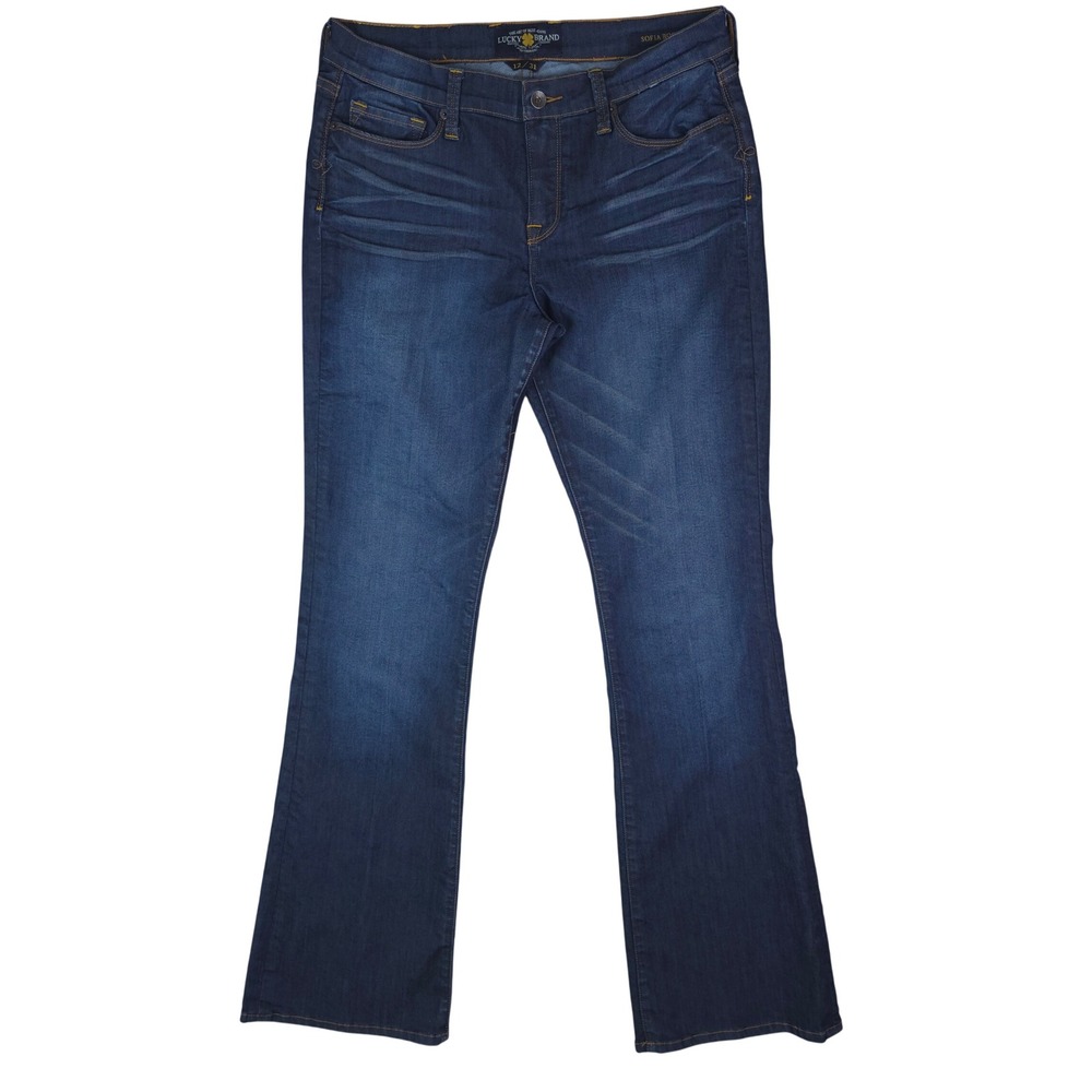 Lucky Brand Jeans Womens 12/31 Sofia Boot Cut Flare‎ Dark Wash Stretch Boho Y2K